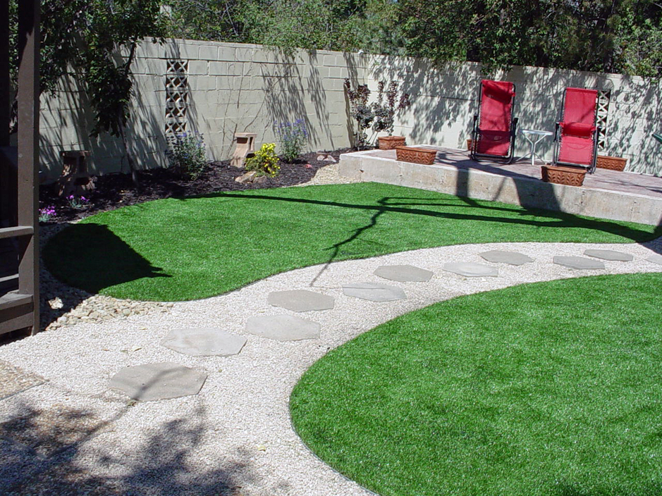 Fake Grass Hudson Michigan Paver Patio Backyard Landscaping Ideas