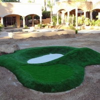 Artificial Grass Installation Allen, Michigan Putting Green Flags, Commercial Landscape