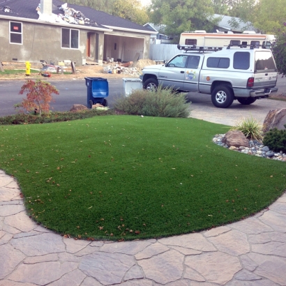 Artificial Lawn Grosse Pointe Shores, Michigan Landscape Design, Front Yard Design