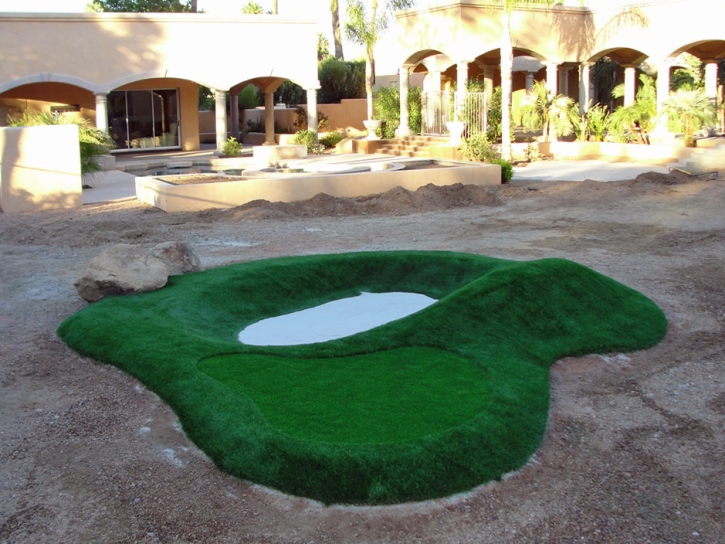 Artificial Grass Installation Allen, Michigan Putting Green Flags, Commercial Landscape