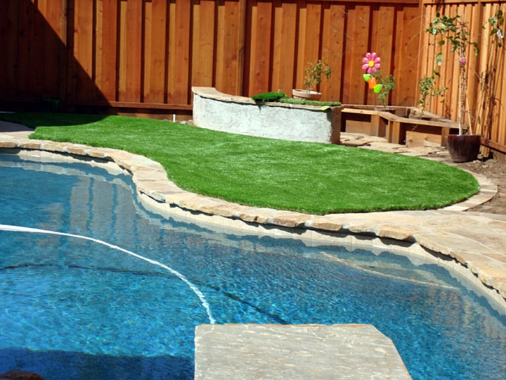 Faux Grass Fraser, Michigan Paver Patio, Backyard Design